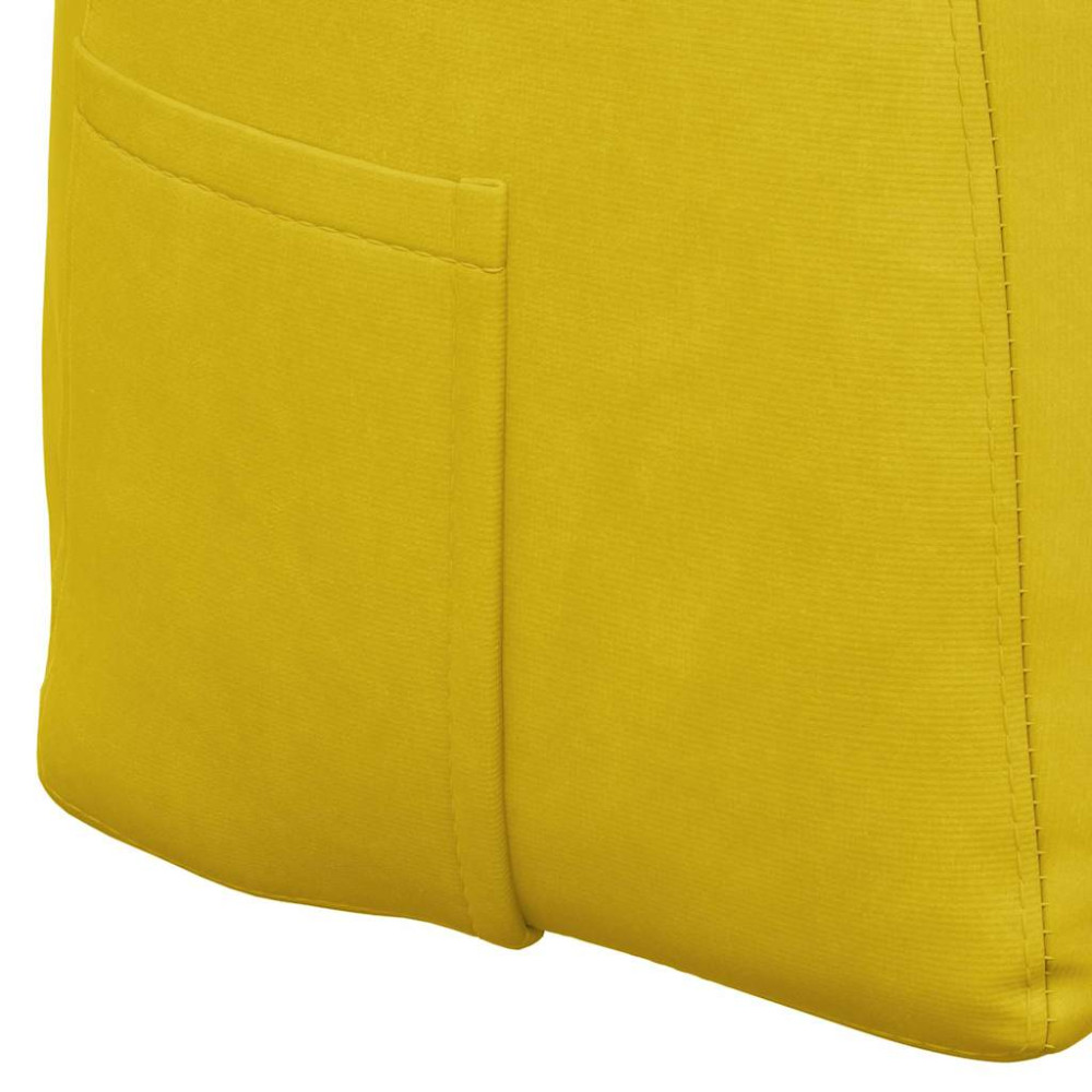 Produktbild för Ryggkudde Gul 180 x 24 x 50 cm Sammet