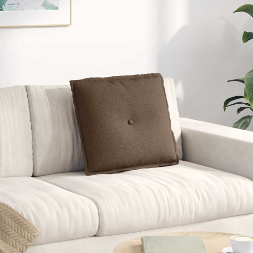 vidaXL Ryggkudde Brun 50 x 19 x 45 cm tyg