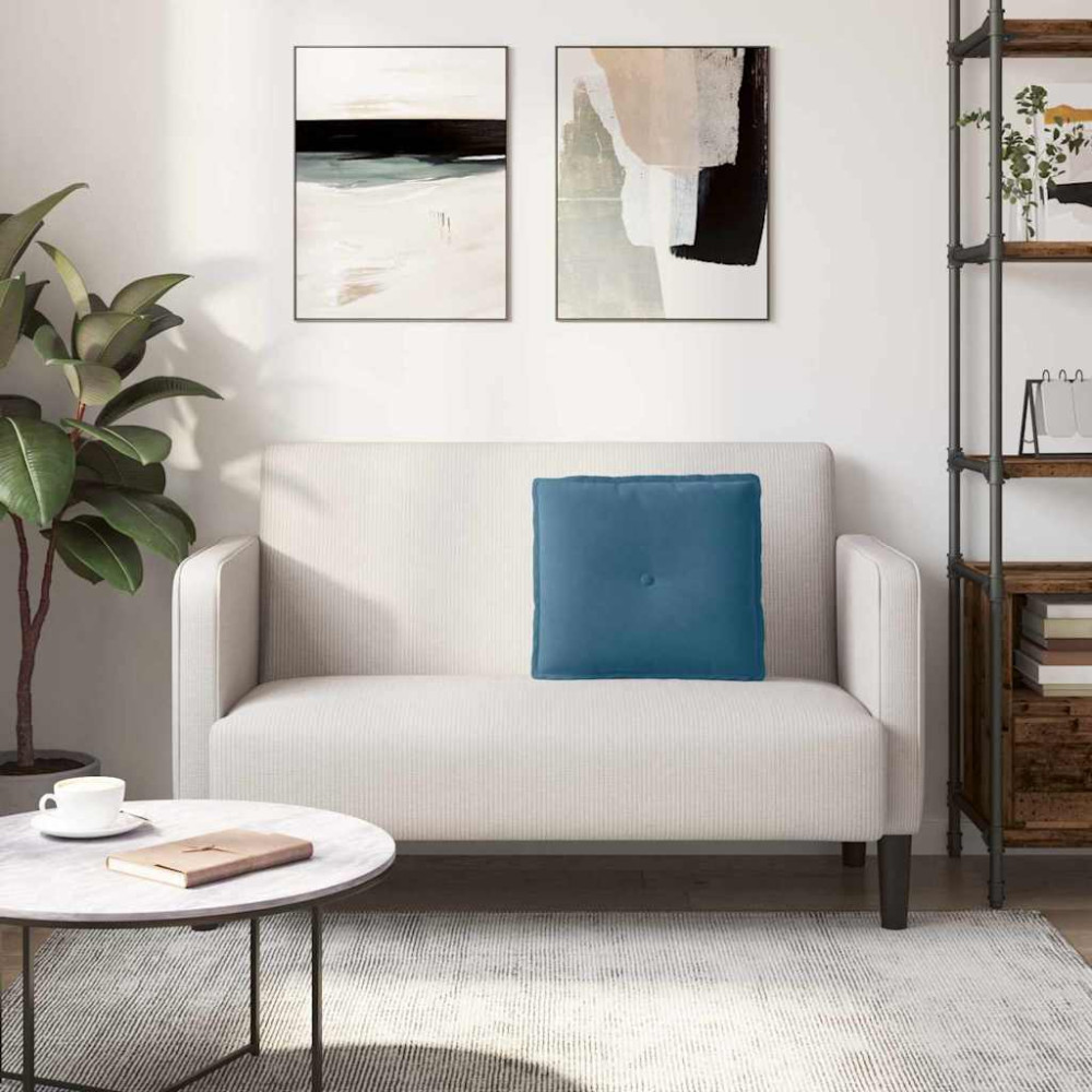 Produktbild för Ryggkudde Blå 50 x 45 cm Kordread tyg