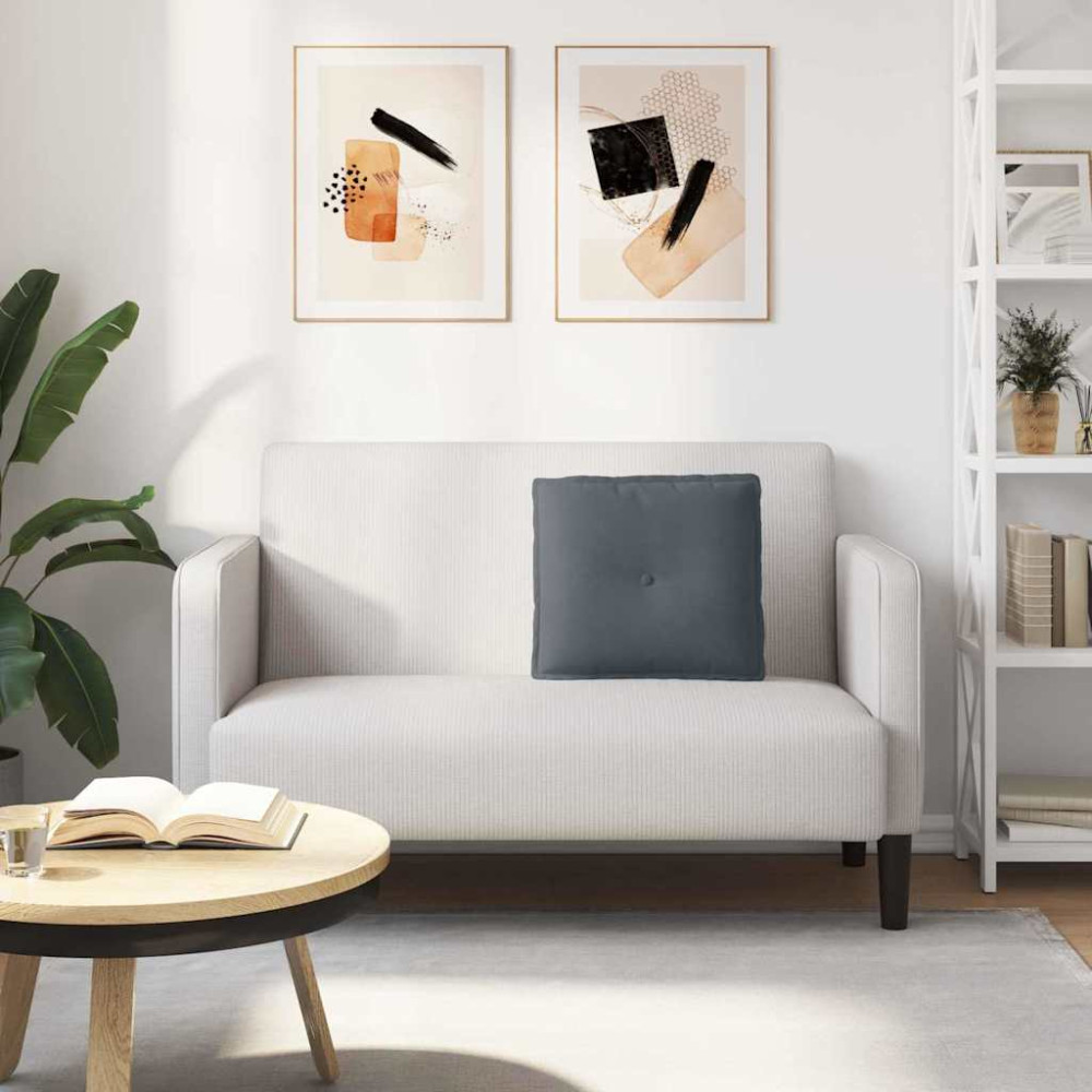 Produktbild för Ryggkudde Mörkgrå 50 x 45 cm Kordread tyg