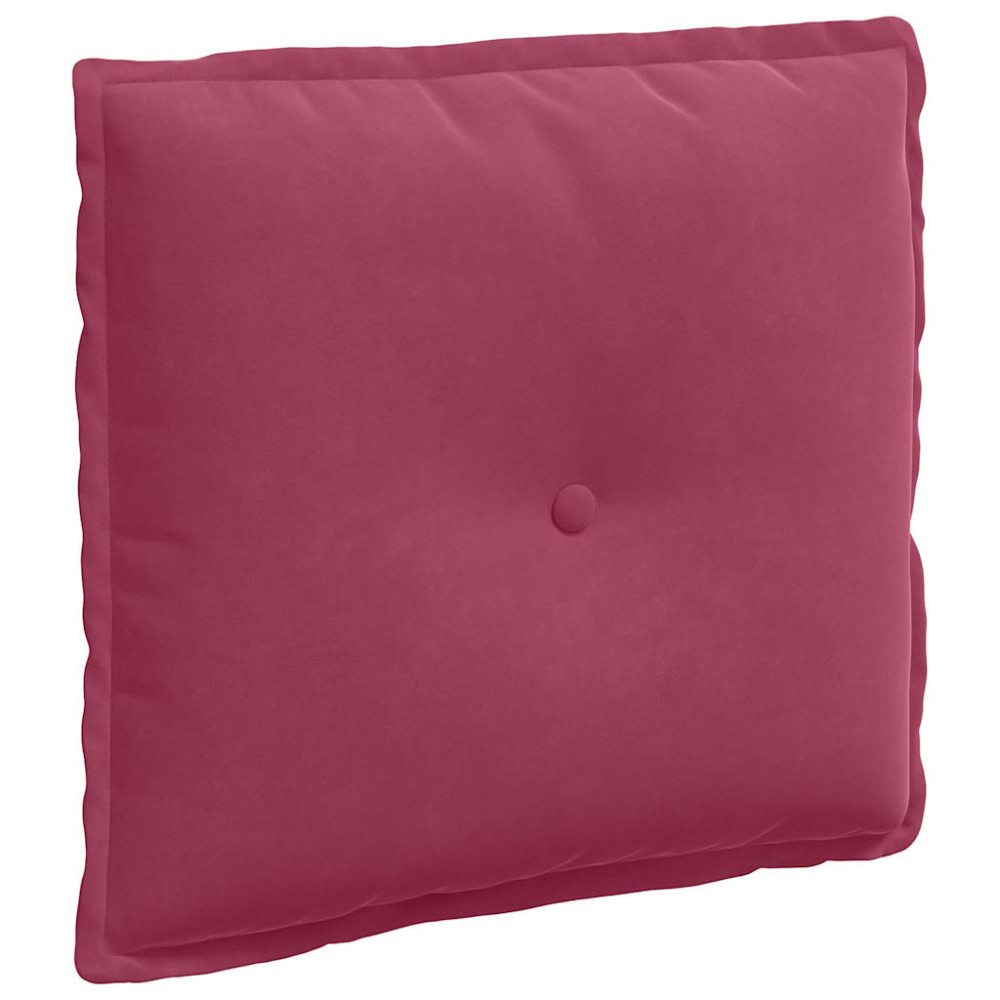 Produktbild för Ryggkudde Vinröd 50 x 45 cm Kordread tyg