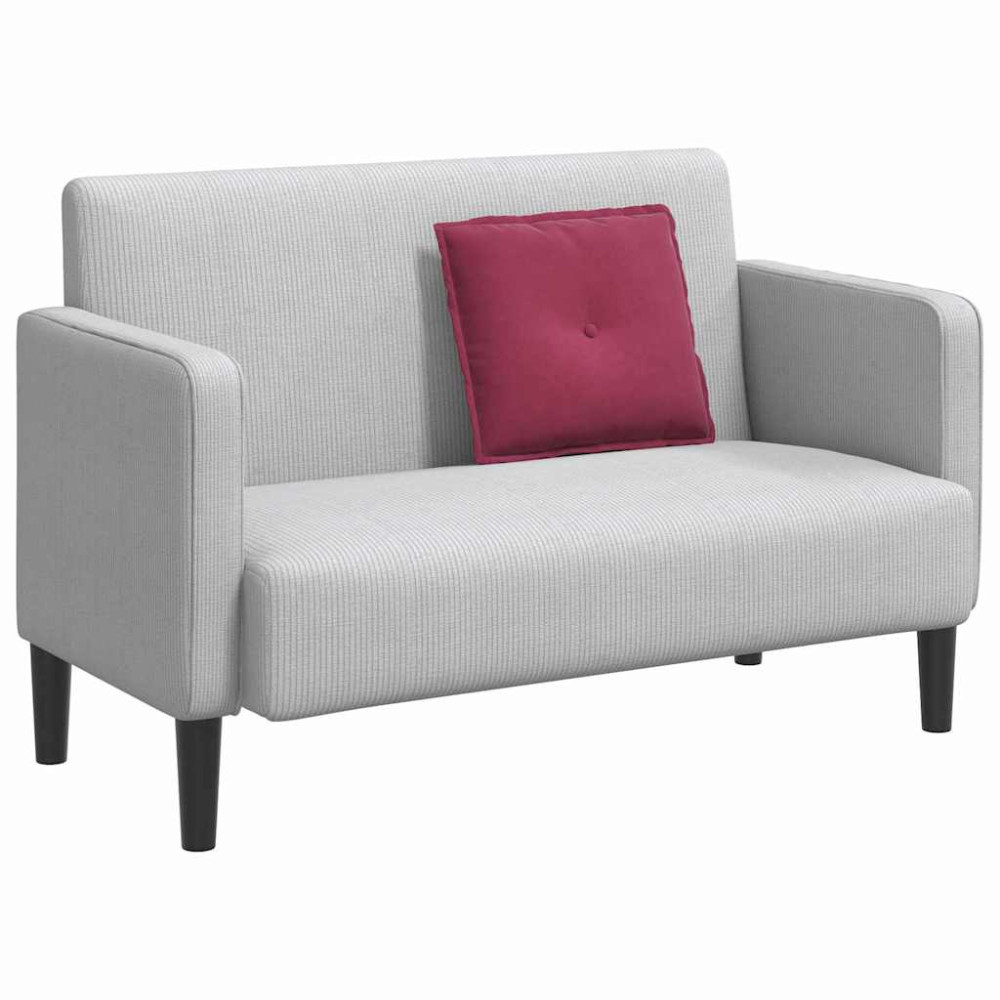 Produktbild för Ryggkudde Vinröd 50 x 45 cm Kordread tyg