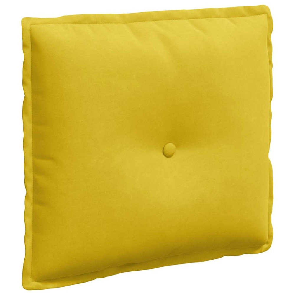 Produktbild för Ryggkudde Gul 50 x 45 cm Kordread tyg