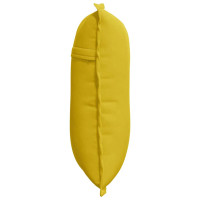 Produktbild för Ryggkudde Gul 50 x 45 cm Kordread tyg