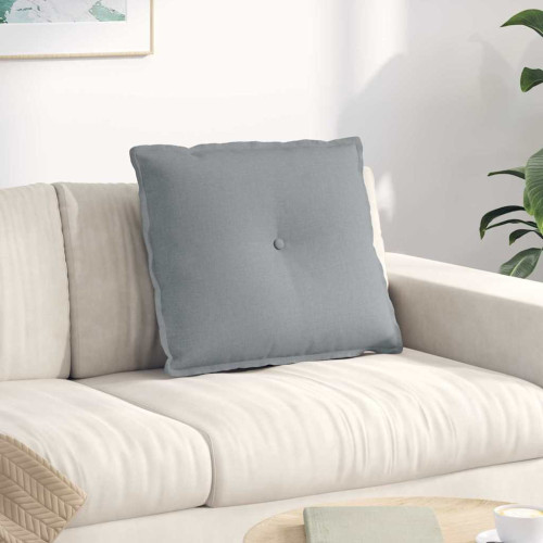 vidaXL Ryggkudde Ljusgrå 60 x 19 x 50 cm tyg