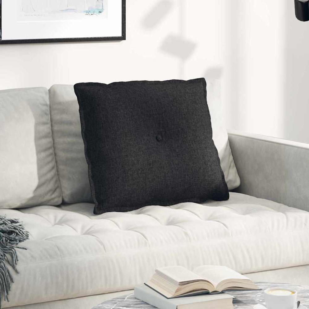 Produktbild för Ryggkudde Svart 60 x 19 x 50 cm tyg
