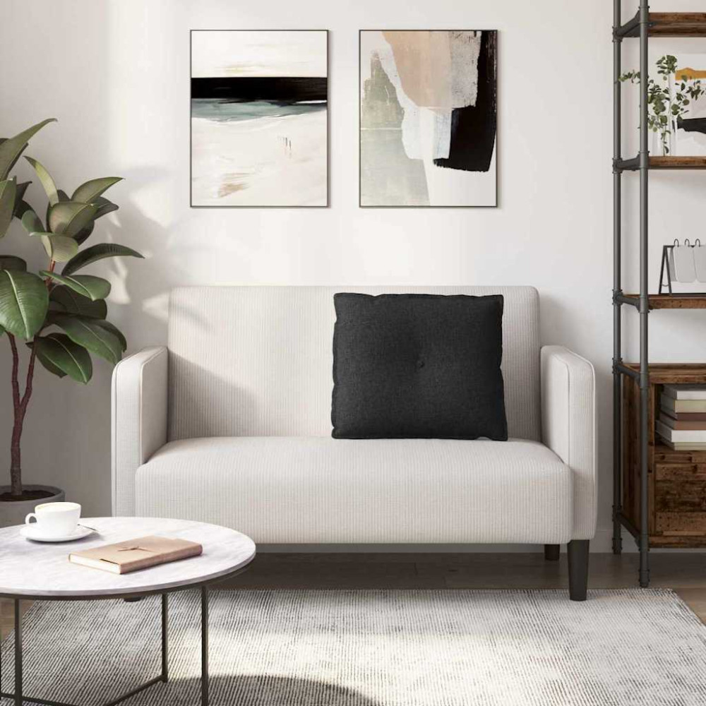 Produktbild för Ryggkudde Svart 60 x 19 x 50 cm tyg