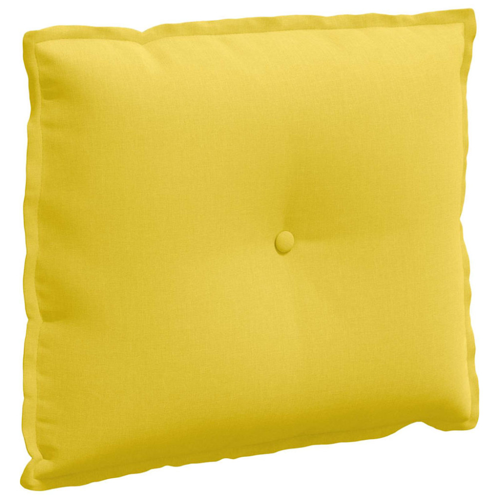 Produktbild för Ryggkudde Ljusgul 60 x 19 x 50 cm tyg