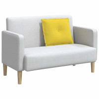 Produktbild för Ryggkudde Ljusgul 60 x 19 x 50 cm tyg