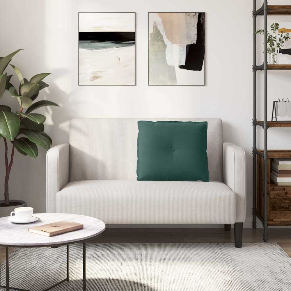 Produktbild för Ryggkudde Mörkgrön 60 x 50 cm Kordread tyg