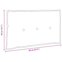 Produktbild för Ryggkudde Blå 80 x 50 cm Kordread tyg