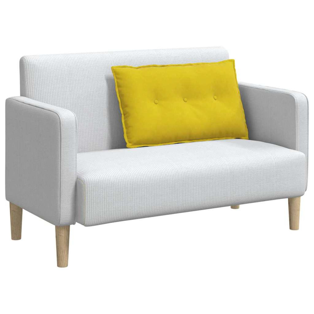 Produktbild för Ryggkudde Gul 80 x 50 cm Kordread tyg