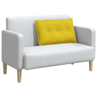 Produktbild för Ryggkudde Gul 80 x 50 cm Kordread tyg