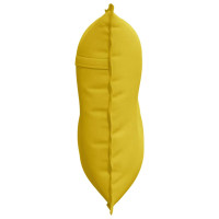Produktbild för Ryggkudde Gul 80 x 50 cm Kordread tyg