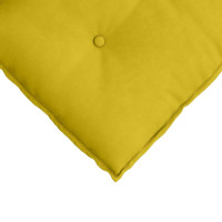 Produktbild för Ryggkudde Gul 80 x 50 cm Kordread tyg