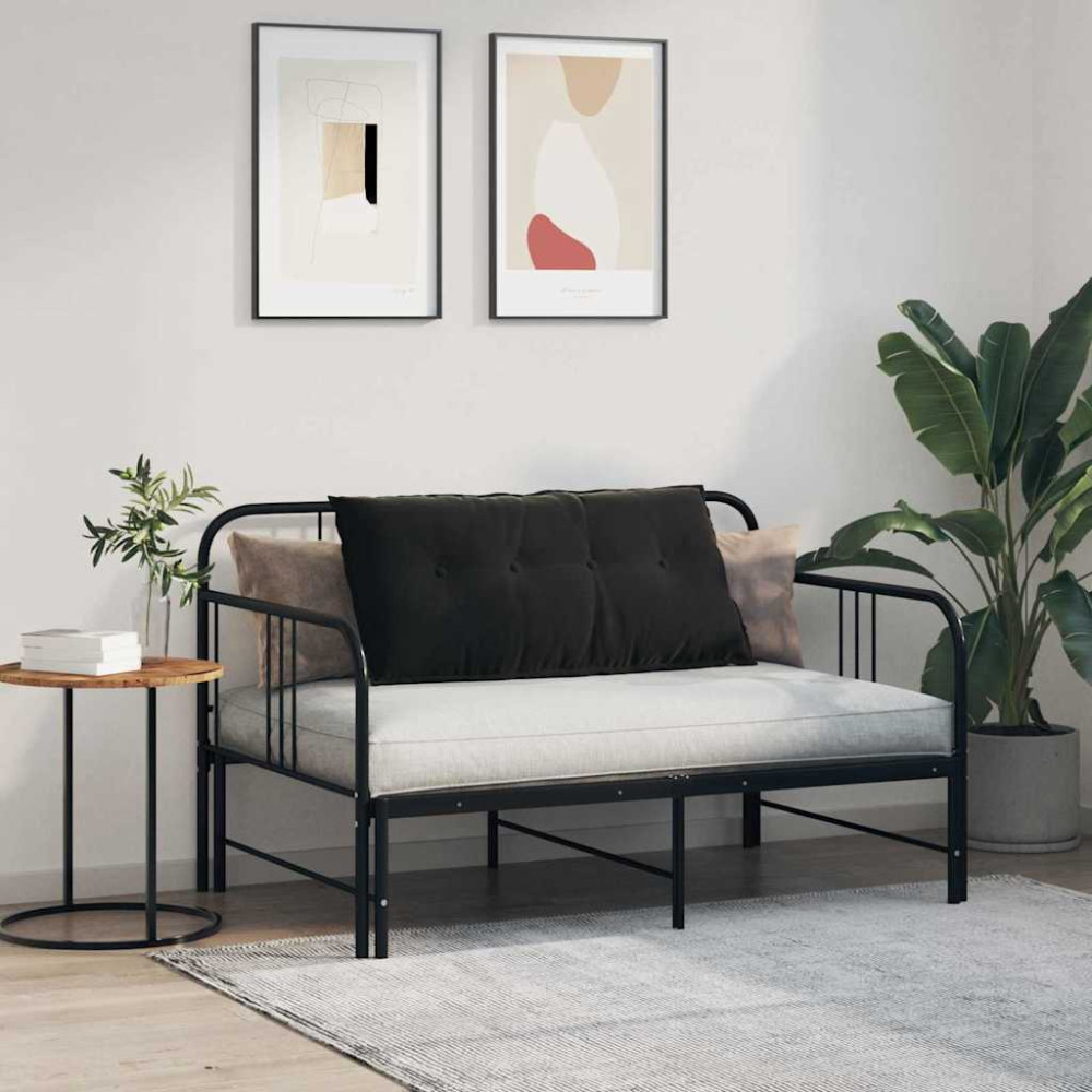 Produktbild för Ryggkudde Svart 100 x 50 cm Kordread tyg