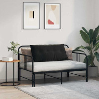 Produktbild för Ryggkudde Svart 100 x 50 cm Kordread tyg