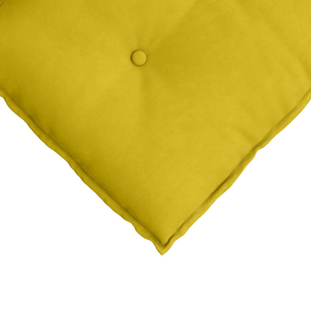 Produktbild för Ryggkudde Gul 100 x 50 cm Kordread tyg