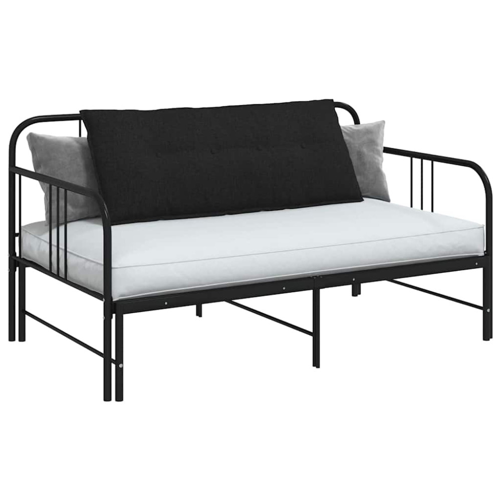 Produktbild för Ryggkudde Svart 120 x 19 x 50 cm tyg
