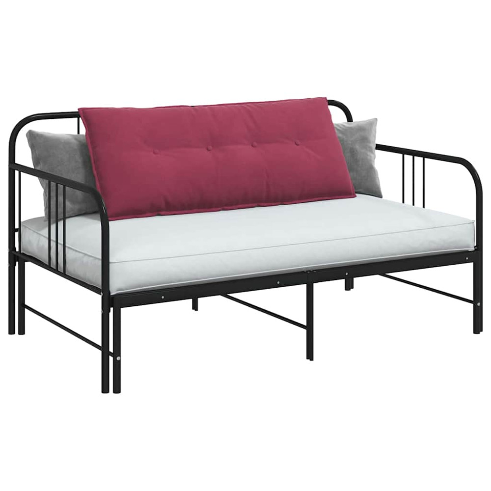 Produktbild för Ryggkudde Vinröd 120 x 50 cm Kordread tyg