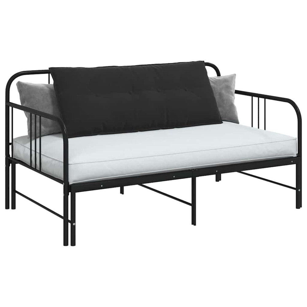 Produktbild för Ryggkudde Svart 120 x 50 cm Kordread tyg