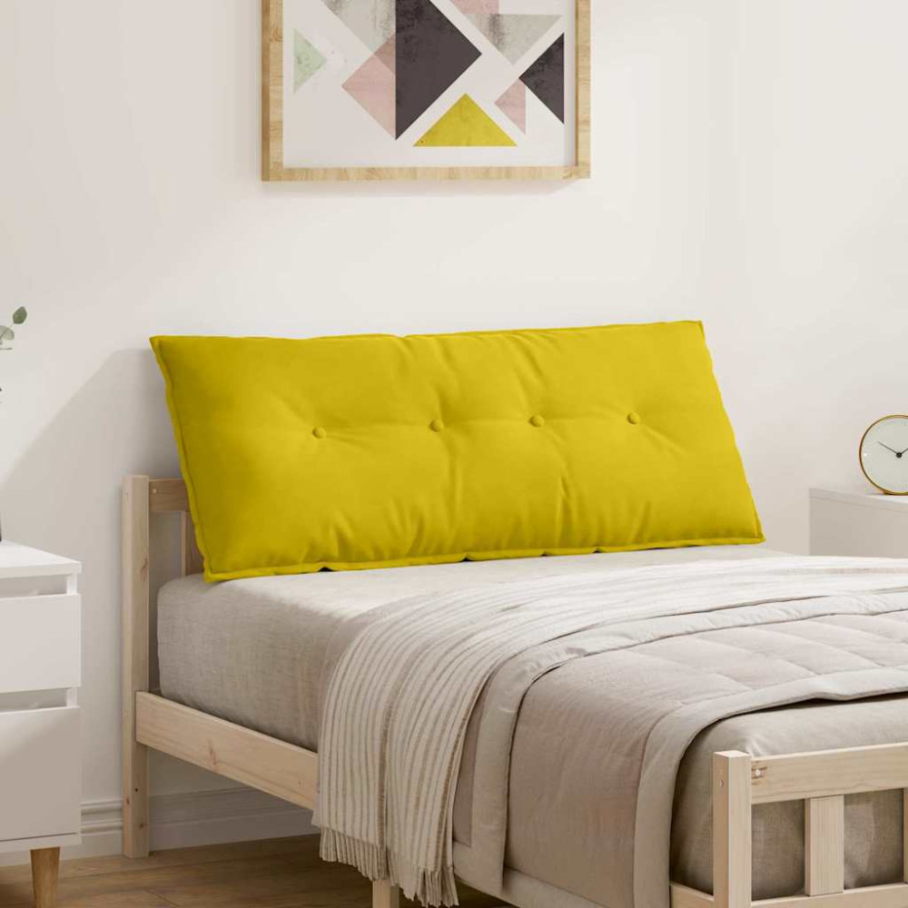 Produktbild för Ryggkudde Gul 120 x 50 cm Kordread tyg