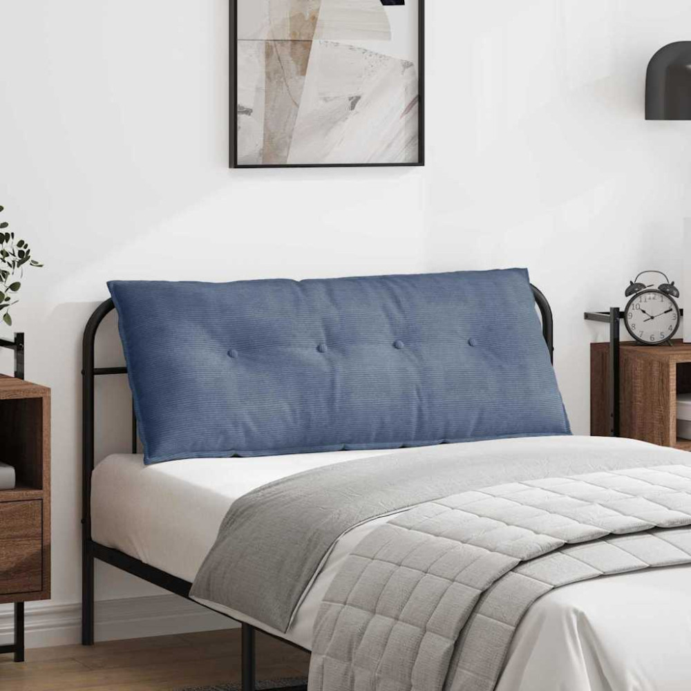 Produktbild för Ryggkudde Blå 120 x 50 cm Kordread tyg