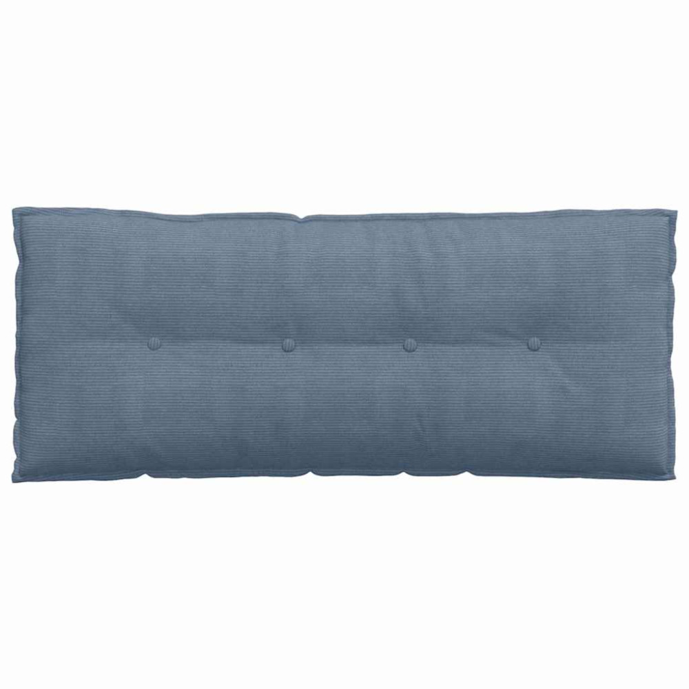 Produktbild för Ryggkudde Blå 120 x 50 cm Kordread tyg