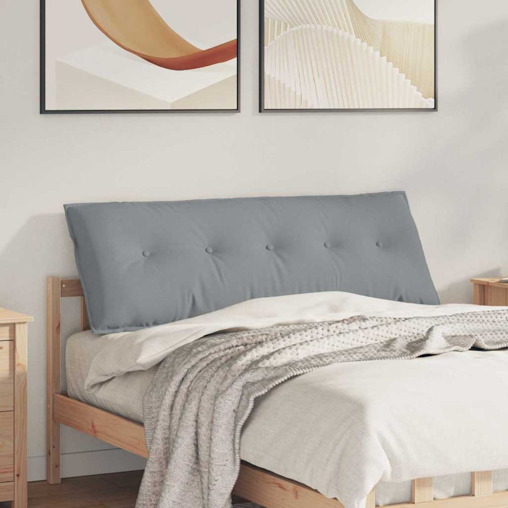 Produktbild för Ryggkudde Ljusgrå 140 x 19 x 50 cm tyg