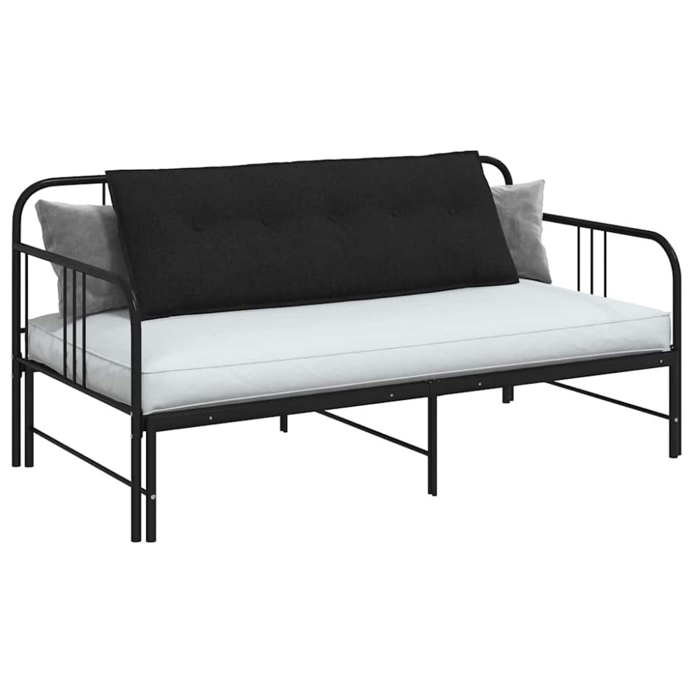 Produktbild för Ryggkudde Svart 140 x 19 x 50 cm tyg