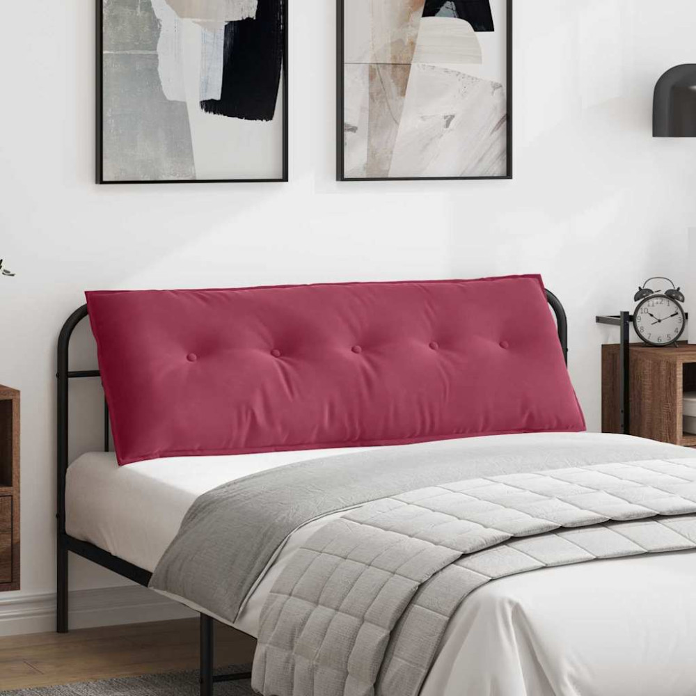 Produktbild för Ryggkudde Vinröd 140 x 50 cm Kordread tyg