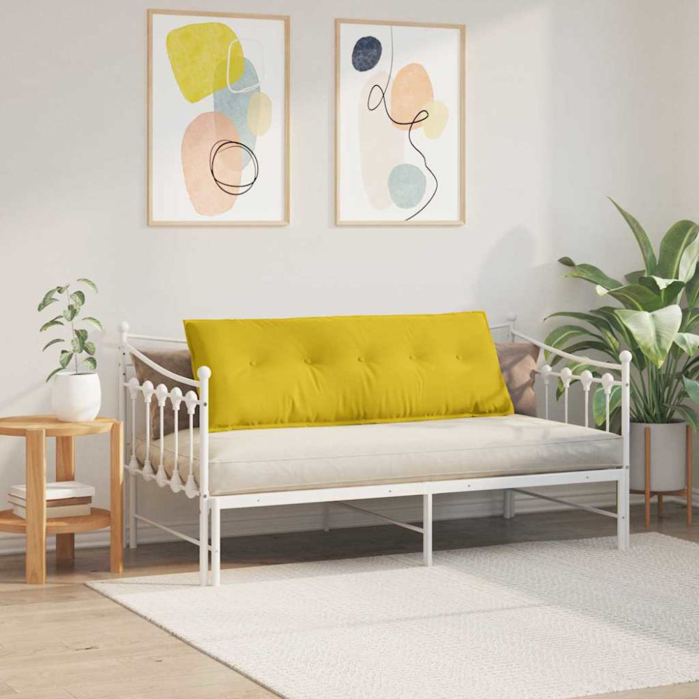 Produktbild för Ryggkudde Gul 140 x 50 cm Kordread tyg