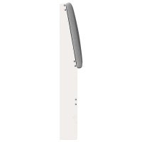 Produktbild för Klädd sänggavel Ljusgrå 180 cm Massiv furu