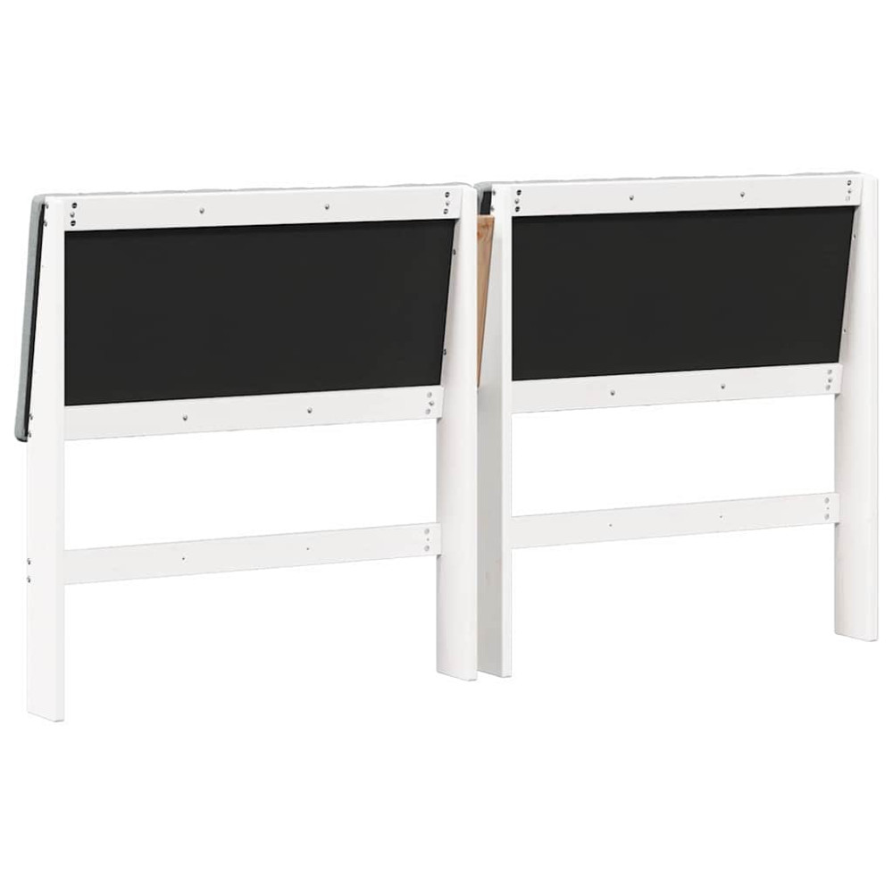 Produktbild för Klädd sänggavel Ljusgrå 180 cm Massiv furu