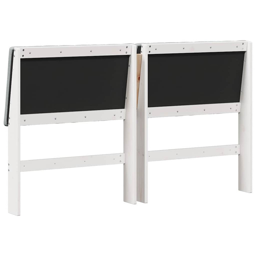 Produktbild för Klädd sänggavel Ljusgrå 160 cm Massiv furu