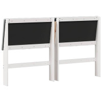 Produktbild för Klädd sänggavel Ljusgrå 160 cm Massiv furu