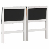 Produktbild för Klädd sänggavel Ljusgrå 135 cm Massiv furu