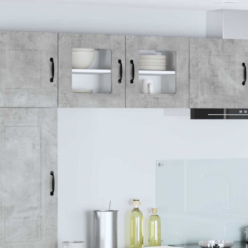 vidaXL Diskmaskin panel Kalmar Betonggrå 40 x 31 x 40 cm