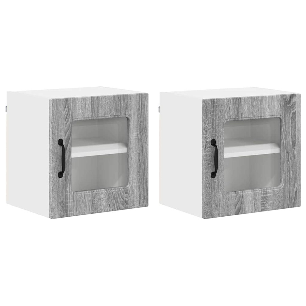 Produktbild för Diskmaskin panel Kalmar 2 pcs Grå Sonoma 40 x 31 x 40 cm