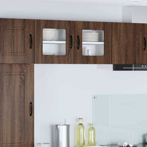 vidaXL Diskmaskin panel Kalmar 2 pcs Brun Ek 40 x 31 x 40 cm