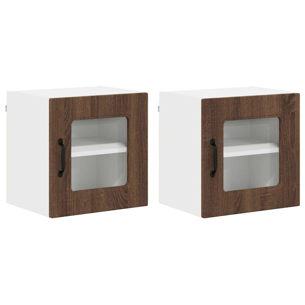 Produktbild för Diskmaskin panel Kalmar 2 pcs Brun Ek 40 x 31 x 40 cm