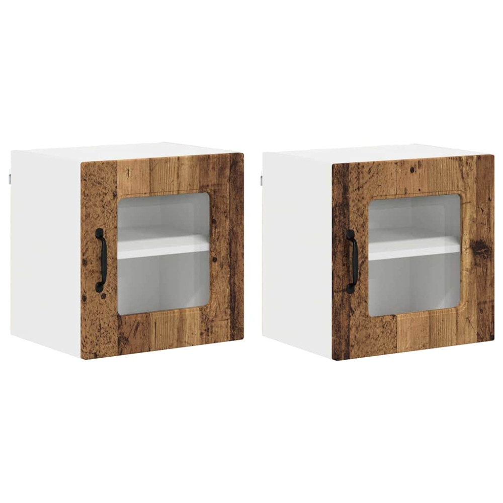 Produktbild för Diskmaskin panel Kalmar 2 pcs Gammalt trä 40 x 31 x 40 cm