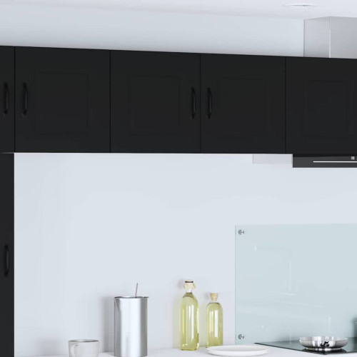 vidaXL Diskmaskin panel Kalmar Svart 80 x 31 x 40 cm Konstruerat trä