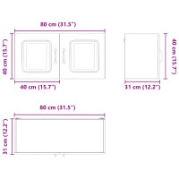 Produktbild för Diskmaskin panel Kalmar Betonggrå 80 x 31 x 40 cm
