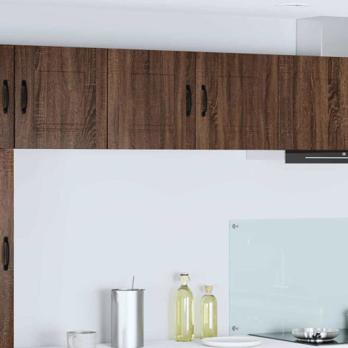 vidaXL Diskmaskin panel Kalmar Brun Ek 80 x 31 x 40 cm Konstruerat trä