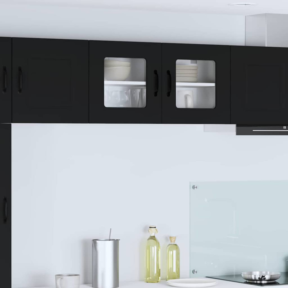 Produktbild för Diskmaskin panel Kalmar Svart 80 x 31 x 40 cm Konstruerat trä