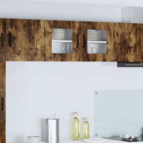 vidaXL Diskmaskin panel Kalmar Rökt ek 80 x 31 x 40 cm Konstruerat trä