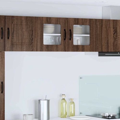 vidaXL Diskmaskin panel Kalmar Brun Ek 80 x 31 x 40 cm Konstruerat trä