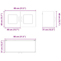 Produktbild för Diskmaskin panel Kalmar Artisan Ek 80 x 31 x 40 cm