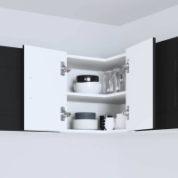 Produktbild för Diskmaskin panel Kalmar Svart 57 x 57 x 40 cm Konstruerat trä